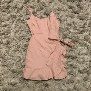 PRINCESS POLLY cottage hill mini dress in plush pink